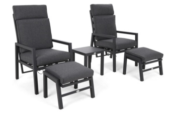 Meble ogrodowe aluminiowe Morton Dark Grey / Grey Melange