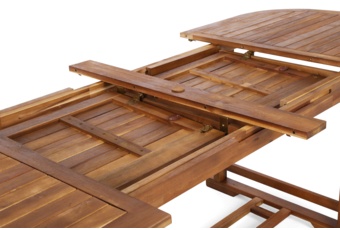 Meble ogrodowe drewniane Akacja Oval 165+60+60 cm 10+1