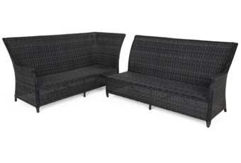 Narożnik technorattanowy lewy Alicante Grey / Grey Melange