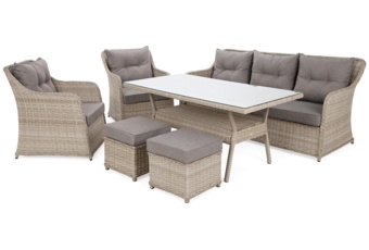 Meble ogrodowe technorattanowe Bergamo Elegant Beige / Beige Melange