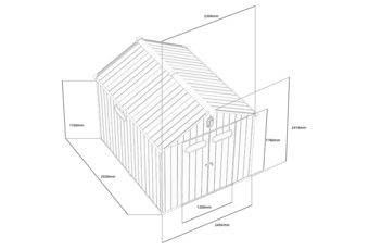 Domek narzędziowy Halmstad 239 x 302 cm Light Grey