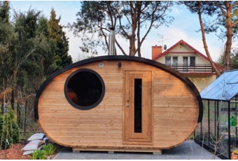 Sauna fińska zewnętrzna Hobbit Mini 195 x 400 cm