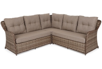 Narożny zestaw mebli ogrodowych Bergamo Ginger / Brown Melange