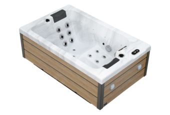 Wanna ogrodowa z hydromasażem Aquess Ellora 1201 2-osobowa Brown
