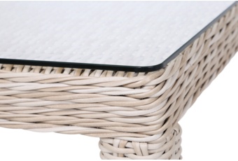 Meble ogrodowe technorattanowe Bristol 230 cm Beige / Beige Melange 8+1