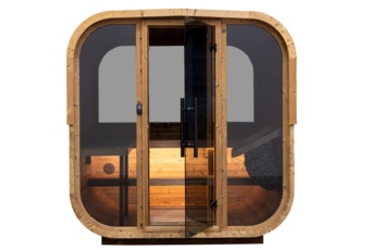 Sauna fińska zewnętrzna Hanscraft Quadra X 211 x 188 cm - dla 4 osób - z termo sosny Sauna fińska zewnętrzna Hanscraft Quadra X 211 x 188 cm