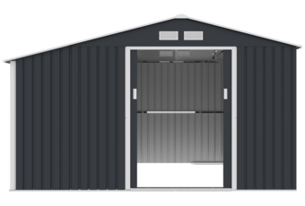 Domek narzędziowy Stockholm 342 x 255 cm Grey z drewutnią