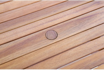 Meble ogrodowe drewniane Akacja Round Cross 4+1