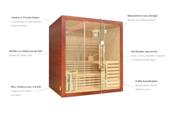 Sauna fińska Nordum Basic 4-osobowa brązowa