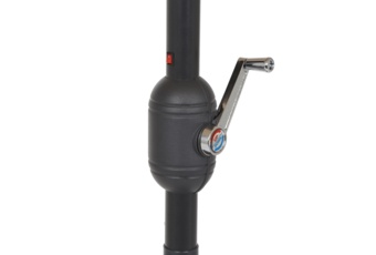 Parasol Malta z oświetleniem LED Grey / Light Grey- jasnoszary Parasol ogrodowy okrągły Malta Grey / Light Grey Ø 270 cm z oświetleniem LED