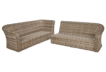 Narożny zestaw mebli ogrodowych Foggia Beige / Beige Melange