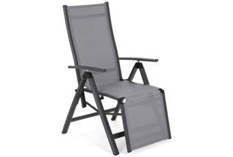 Krzesło ogrodowe aluminiowe Ibiza Relax Grey / Window Grey