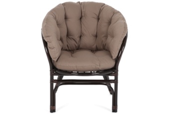 Komplet rattanowych mebli ogrodowych - idealnych na balkon i taras Meble ogrodowe rattanowe Bahama Brown / Cappuccino 2+1