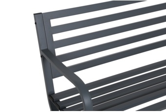 Ławka ogrodowa metalowa Simple szara Ławka ogrodowa metalowa Simple Grey