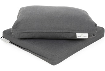 Meble ogrodowe technorattanowe Sycylia Beige / Grey - dla 5 osób - w stylu boho Meble ogrodowe technorattanowe Sycylia Beige / Grey