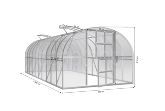 Szklarnia ogrodowa z poliwęglanu Terplant Comfort Plus 3x10 m