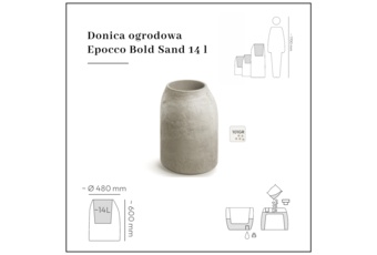 Donica ogrodowa Epocco Bold Sand 14 l