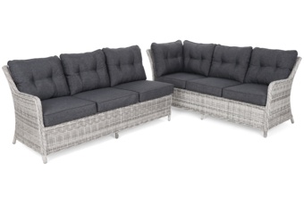 Narożny zestaw mebli ogrodowych prawy California Light Grey / Grey Melange