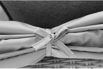 Kosz ogrodowy technorattanowy Michigan White / Grey