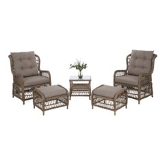 Meble ogrodowe technorattanowe Corfu Light Brown / Beige Melange