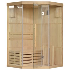 Sauna fińska narożna EA2C Natural z piecem