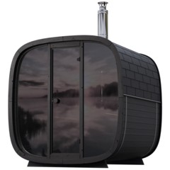 Sauna fińska zewnętrzna Leil® Saunas Black Cube Comfort 6-osobowa