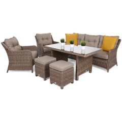 Meble ogrodowe technorattanowe California Ginger / Brown Melange