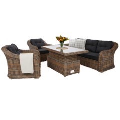 Meble ogrodowe technorattanowe Foggia Flex Ginger Melange / Dark Grey