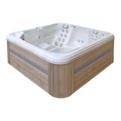 Wanna ogrodowa z hydromasażem Aquess Reflect 4202 7-osobowa Sterling White / OAK