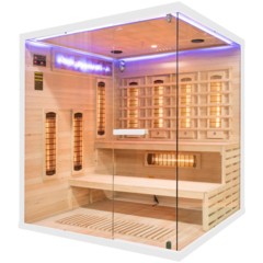 Sauna infrared narożna EP4CRS White z panelami solnymi