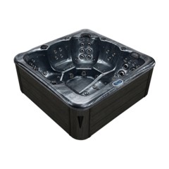 Wanna ogrodowa z hydromasażem Aquess Zenya 7102 6-osobowa Dark Stone / Grey