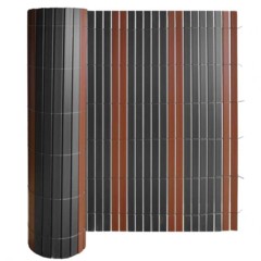 Mata PVC Regular na ogrodzenie 150 x 500 cm szaro-brązowa