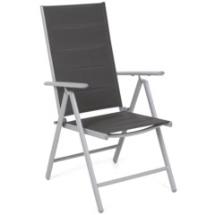 Krzesło ogrodowe aluminiowe Ibiza Silver Mat / Grey II. gatunek