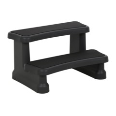 Schodki Aquess Black do wanny ogrodowej z hydromasażem