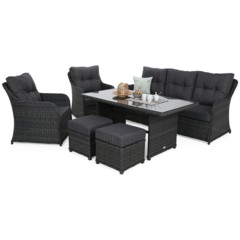 Meble ogrodowe technorattanowe Bergamo Grey / Grey Melange