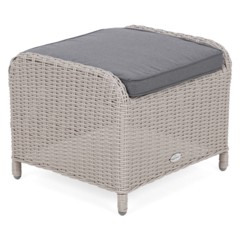 Podnóżek technorattanowy Bristol White / Grey