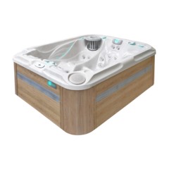 Wanna ogrodowa z hydromasażem Aquess Soulmate 3202 3-osobowa Sterling White / OAK