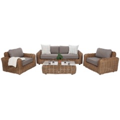 Meble ogrodowe technorattanowe Umbria Beige / Taupe Melange