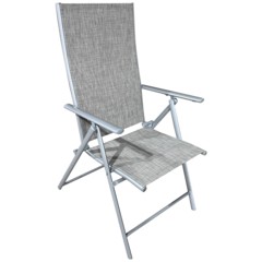 Krzesło ogrodowe metalowe Casablanca Silver / Taupe Melange