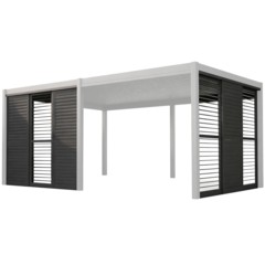 Przesuwna ścianka żaluzjowa 3 m do pergoli Schatler Modern / Modern Alu