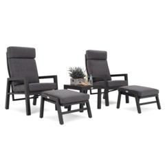 Meble ogrodowe aluminiowe Morton Dark Grey / Grey Melange