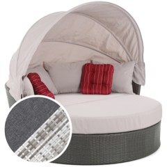 Sofa ogrodowa z baldachimem Sydney Light Grey / Grey Melange