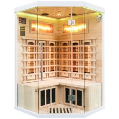 Sauna infrared narożna EA2CRS White z panelami solnymi