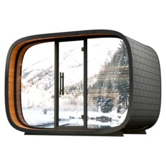 Sauna fińska zewnętrzna Leil® Saunas Round Cube Relax 6-osobowa