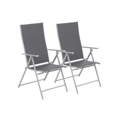 Zestaw krzeseł ogrodowych metalowych Casablanca Silver / Grey