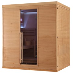 Sauna fińska narożna Nordum Pure One 5-osobowa naturalna