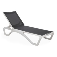 Leżak ogrodowy Monako White / Dark Grey