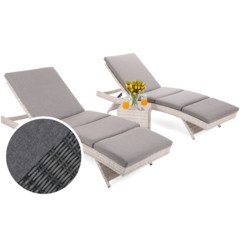 Zestaw leżanek ogrodowych Bora Bora Grey / Grey Melange ze stolikiem