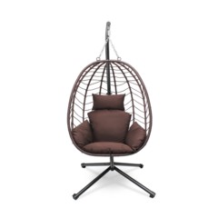 Fotel wiszący kokon Lugo Black / Brown