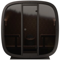 Sauna fińska zewnętrzna Leil® Saunas Black Cube Premium 4-osobowa